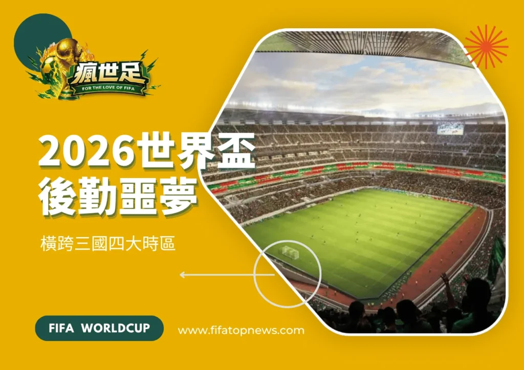 2026世界盃後勤噩夢！橫跨三國四大時區